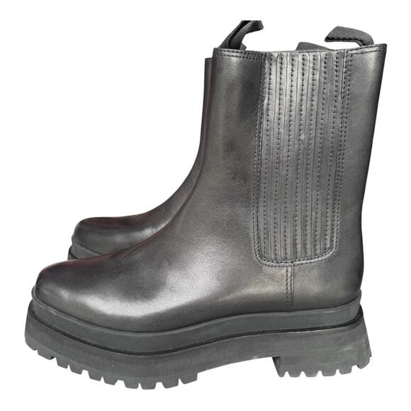 Loeffler Randall Toni Platform Chelsea Boot Black Leather NWOT NEW Women size 10 - Picture 2 of 7